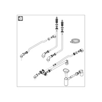 Nadtynkowy zestaw podłączeniowy do VIH R 150/6 zawierający: podłaczenie hydrauliczne z kotłem atmoTEC lub turboTEC, czujnik temp