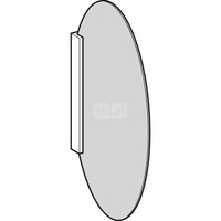 Ścianka międzypisuarowa, owalna, szara