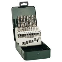 19-częściowy zestaw Wierteł do metalu HSS-G, DIN 338 1,0, 1,5, 2,0, 2,5, 3,0, 3,5, 4,0, 4,5, 5,0, 5,5, 6,0, 6,5, 7,0, 7,5, 8,0, 