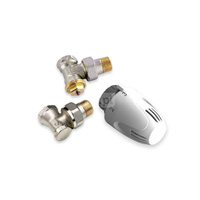 CONCEPT Pakiet termostatyczny kątowy C ( głowica termostatyczna M28x1,5 + zawór termostatyczny kątowy z nastawą 1/2" + zawór powrotny kątowy 1/2")