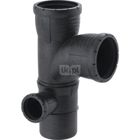 Narożny trójnik podwójny Geberit Silent-Pro 87.5° lewy d110