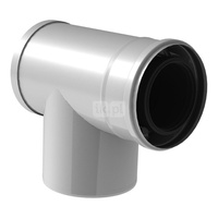 Trójnik 87st. podłączeniowy fi80/125mm z rewizją biały