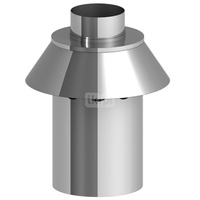 Zakończenie pionowe systemu TWIN długość 250mm fi80/125mm płaszcz zewnętrzny wysoki połysk