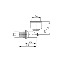 Mufa 90' TECE TECEFLEX Mosiądz 16mm x 1/2'' (ZZ x GW)