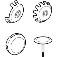Zestaw wykończeniowy syfonu wannowego, chrom