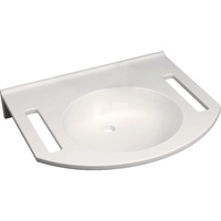 Umywalka Publica, kształt okrągły, 60 cm, bez barier, z wycięciami