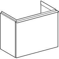 Szafka pod umywalkę kompaktową iCon, z jedną szufladą 52 cm x 41,5 cm x 30,7 cm, szary piaskowy / lakierowany, wysoki połysk, szary piaskowy / matowy