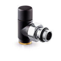 Zawór powrotny odcinający, czarny-mat, kątowy, 1/2", konieczne złączki FEM24C/FEM24P/FEM24M