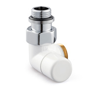 Zawór powrotny odcinający, biały, narożny, lewy, 1/2", konieczne złączki FEM24C/FEM24P/FEM24M