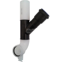 TECEprofil - Kolano spustowe z przyłączem do odciągu zapachu DN50 z uszczelkami O - ring (przyłącze z prawej strony)