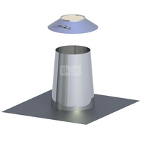 Przejście dachowe płaskie z kołnierzem Ø80mm