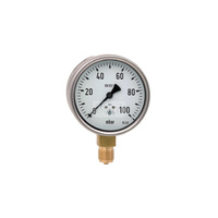 Manometr tarczowy M100, 0-6 bar, M20x1,5, świadectwo wzorcowania