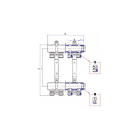 Rozdzielacz ogrzewania RUMET EKO45C 13 obwodowy