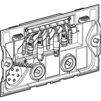 Element sterujący do spłukiwania higienicznego w spłuczce podtynkowej, z ograniczonym interfejsem