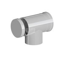 Kolano koncentryczne PP-AL 87° DN80/125mm z rewizją z uszczelkami [EPDM]