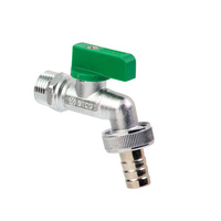 NANO zawór czerpalny, antykamienny, 1/2 GZ x 3/4 GZ x 15, z końcówką na wąż