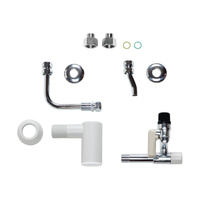 Grupa bezpieczeństwa bez reduktora ciśnienia wody zasilającej (dla maks. ciśnienia zasilania 6 bar), niklowana z przyłączami, z 