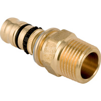 Złączka  GEBERIT  Mepla z gwintem zewn.  Mosiądz  x Mosiądz 20mm  DN 15 x 3/4'' (Końcówka wciskowa x Gwint zewnętrzny gazowy stożkowy)