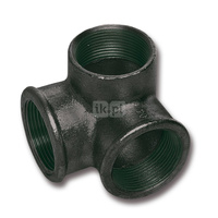 Rozdzielacz narożny 3xGW żeliwo czarne 3/4