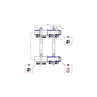 Rozdzielacz ogrzewania RUMET 50B 5 obwodowy