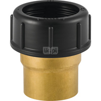 Łącznik mosiężny do lutowania z nakrętką PE d56