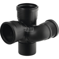 Złącze czwórnik GEBERIT Silent-PP 110mm x 75mm x 110mm x 110mm (DN 100 x DN 70 x DN 100 x DN 100)