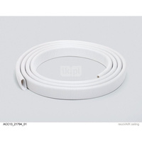 Elastyczny powietrzny przewód giętki (20 m), płaski, 52 x 132 mm wraz z kołpakami zamykającymi, zabezpieczającymi przed pyłem pr