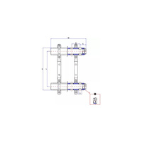 Rozdzielacz ogrzewania RUMET 70A 2 obwodowy
