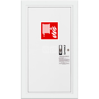 Hydrant DN33 wnękowy boczny, wąż 30m, ocynk fasada, zamek patent, RAL 9003 lewy