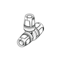 TECElogo - Trójnik redukcyjny 90st. 20 x 20 x 16 mm