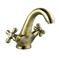 ANTICA bateria umywalkowa stojąca, stary brąz