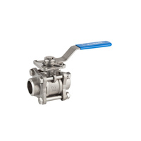 Kurek kulowy do wspawania ze stali 316 ART. 2026 PN63 DN 80