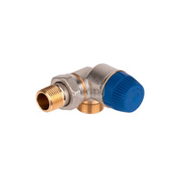 Zawór termostatyczny Kombi-TRV z regulacją dynamiczną, narożny prawy, wkładka PI, R1/2" grzejnik/ G3/4" instalacja