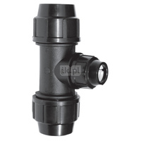 Trójnik skręcany redukcyjny do rur PE PN16 50 x 32 mm