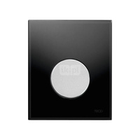 TECEloop - przycisk spłukujący ze szkła do pisuaru, szkło czarne, przycisk chrom matowy