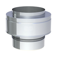 Zakończenie wylotu rury dwuściennej fi100mm nadciśnienie Ts do 200st.C