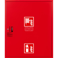 Hydrant DN25 FIT zawieszany z miejscem na gaśnice pod zwijadłem, wąż 30m, zamek patent, RAL 3000