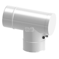 Trójnik 87st. - rewizyjny fi130/180mm z króćcami pomiarowymi z uszczelką