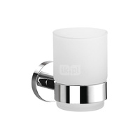 GRACE szklanka pojedyncza, szkło mrożone/chrom