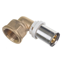 Kolano zaprasowywane 90' redukcja QIK Mosiądz 20mm x 3/4'' (ZZ x GW)