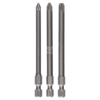 3-częściowy zestaw końcówek wkręcających Extra Hart PZ1, PZ2, PZ3, 89 mm