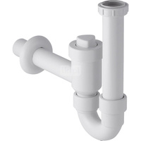 Odcinający umywalkowy zestaw odpływowy, biały R 1 1/2"x50mm