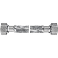 Wąż w oplocie stalowym L-20 cm 1/2" n-n z uszczelką