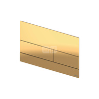 TECEsqaure II - przycisk spłukujący z metalu do WC, złoty optyczny połysk