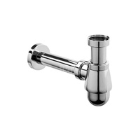 Syfon umywalkowy butelkowy "niski" 11/4"x32mm bez spustu CHROM 