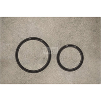 Przycisk uruchamiający Geberit Sigma21, przedni, imitacja betonu, pierścienie: czarny chrom