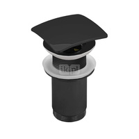 SPMWK03K Z-r spust.mos. G11/4 do umywalki bez przelew.z koszem wysoki przycisk kwadratowy wypukły czarny mat