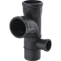 Narożny trójnik podwójny Geberit Silent-Pro 87.5° prawy d110