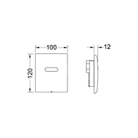 Mechanizm spłukujący elektroniczny TECEplanus do pisuaru, zasilany 230/12V, biały matowy
