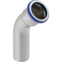 Kolano GEBERIT Mapress Edelstahl FKM jednokielichowe Stal nierdzewna x Stal nierdzewna 35mm x 35mm (Końcówka wciskowa x Mufa zaciskowa)